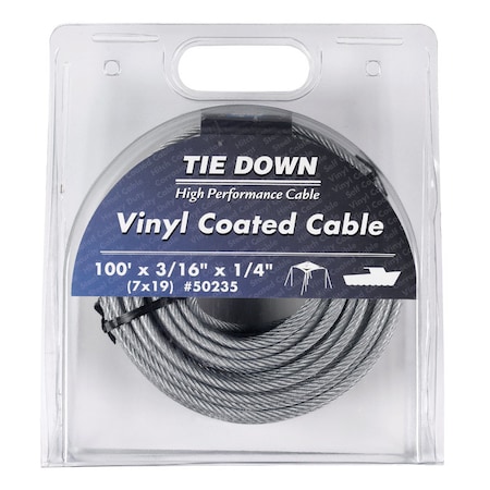 Tie Down Engineering Tie Down Engineering Vinyl Coated Galvanized Steel 3/16 in. D X 100 ft. L Aircraft Cable 50235